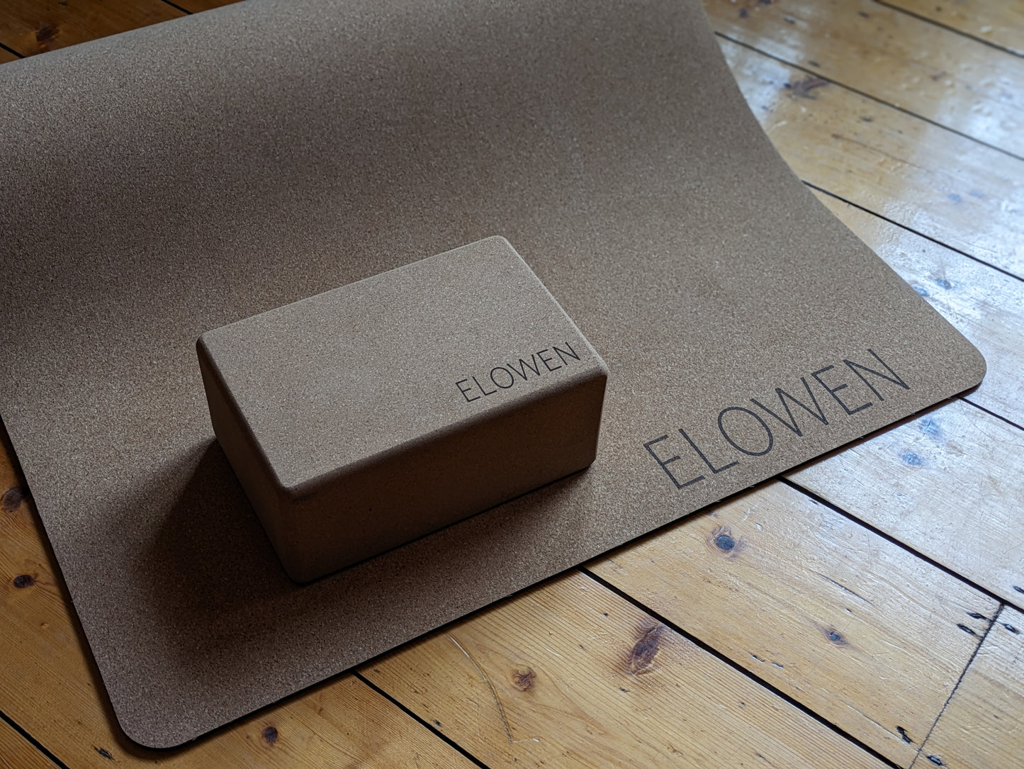 Cork yoga block